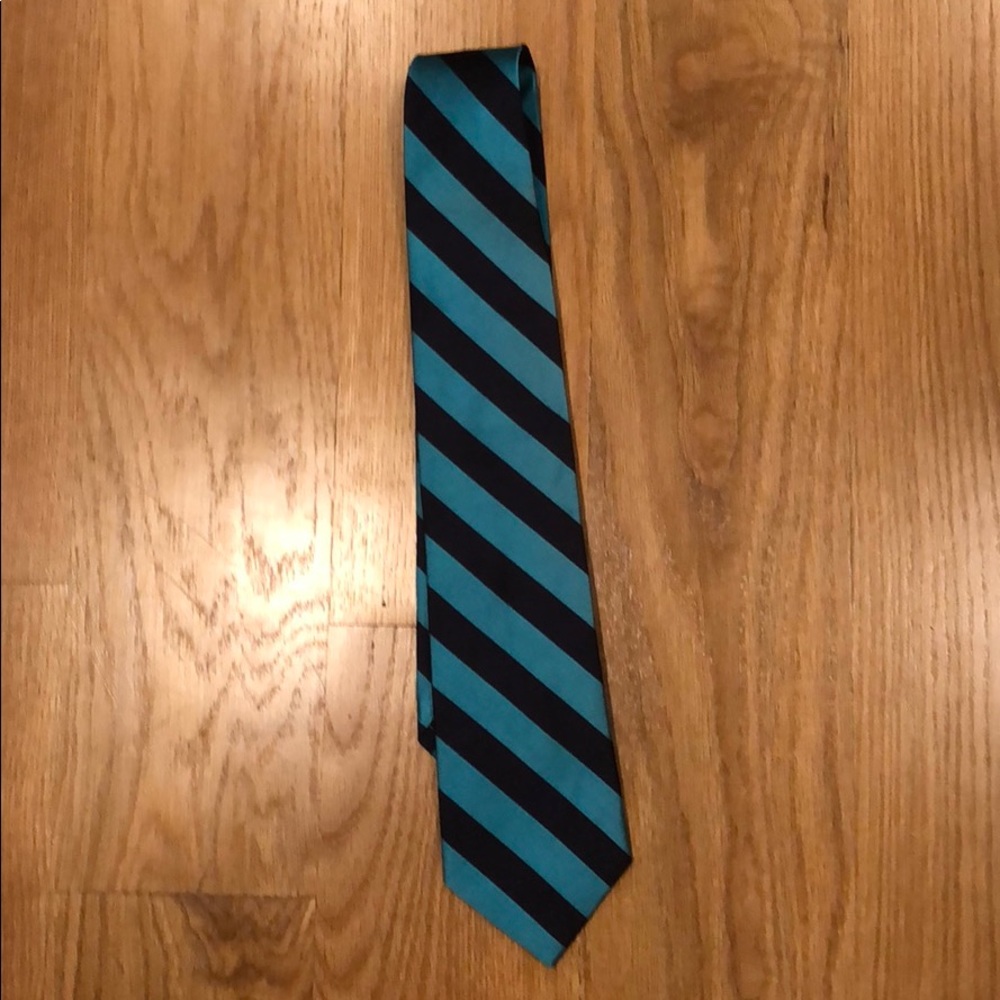 Teal and Navy Silk tie